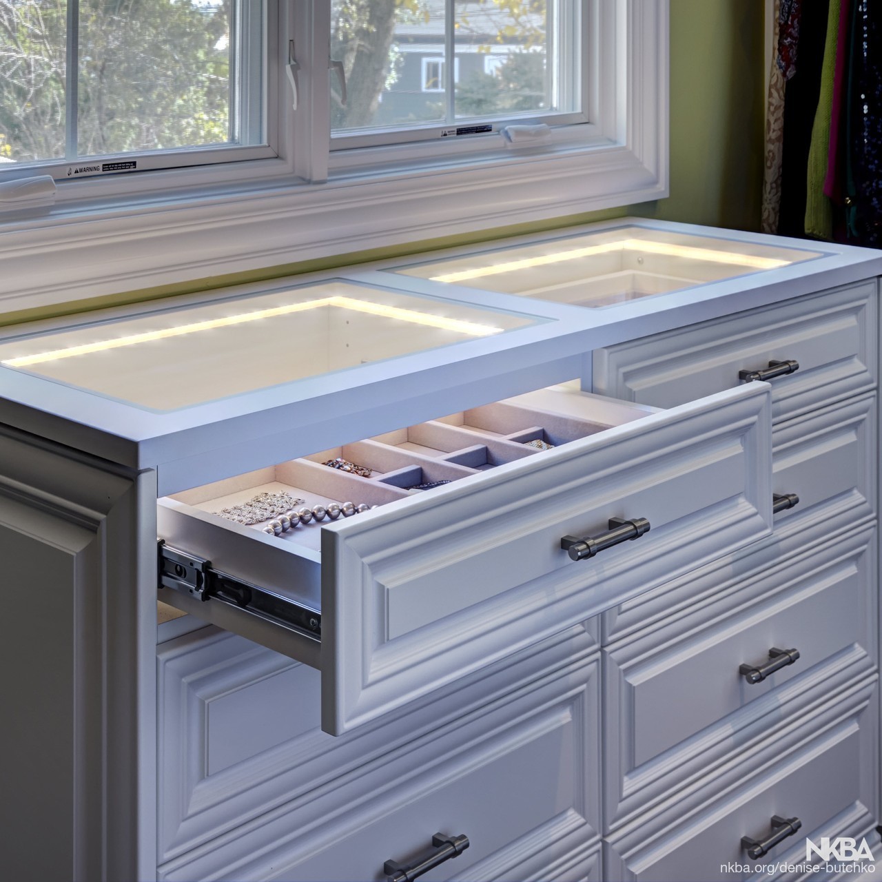 Closet With Lighted Jewelry Drawer Nkba Closet With Lighted Jewelry Drawer Traditional Bath