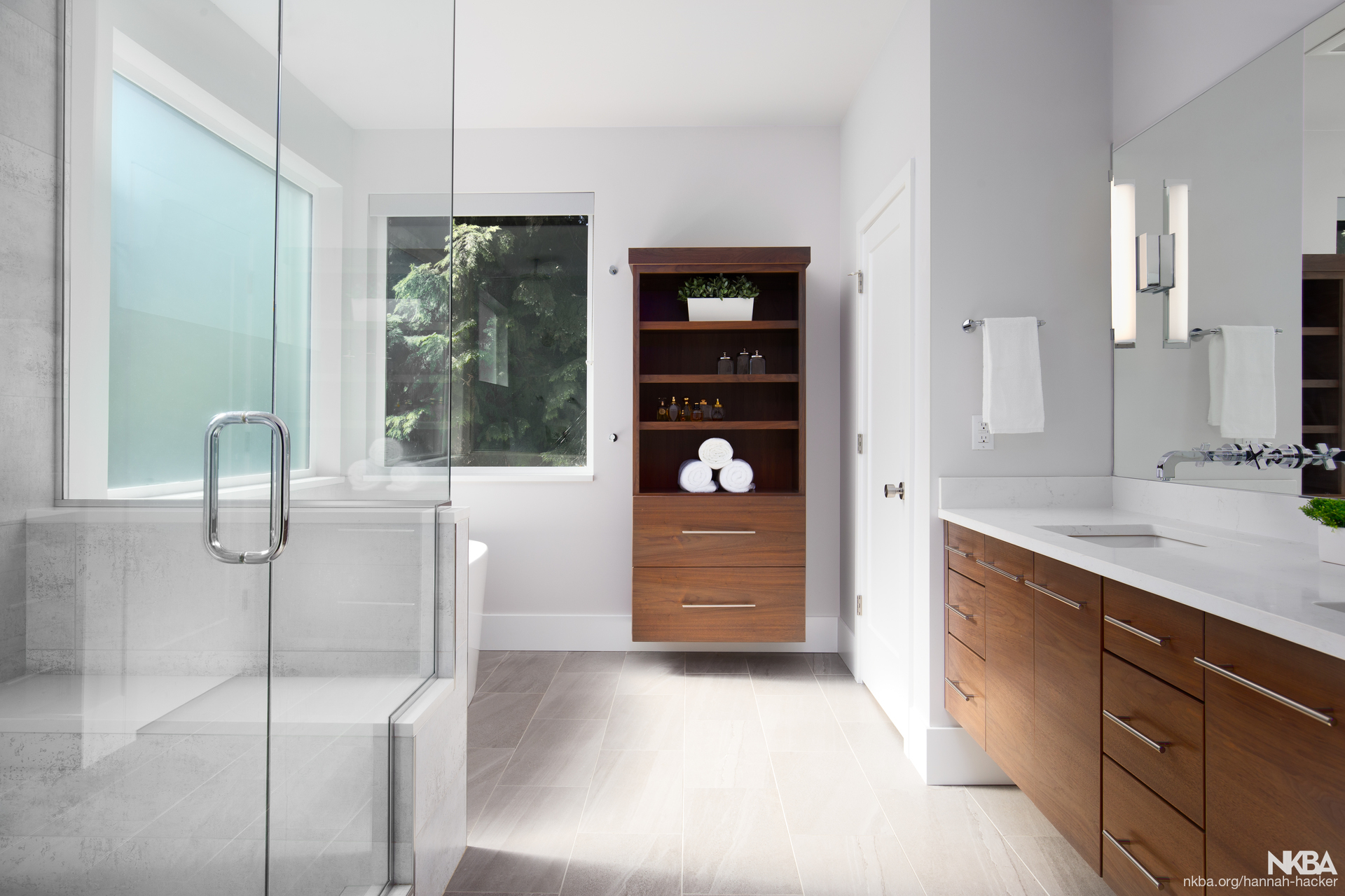 Master Bath with Floating NKBA