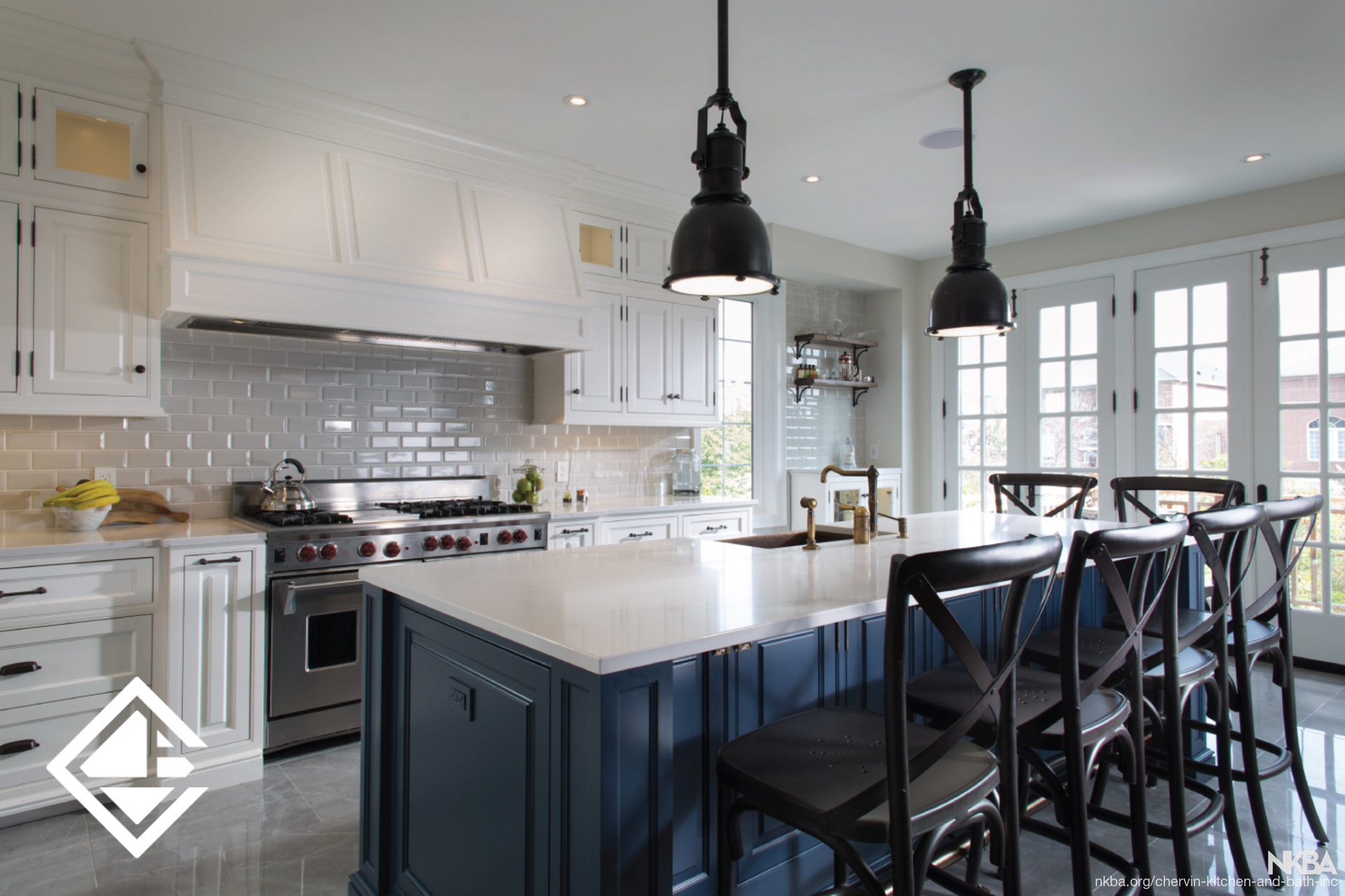 Navy & White Kitchen NKBA