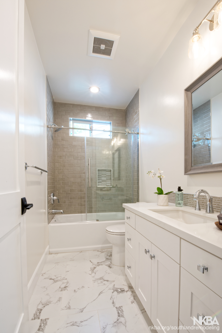 Contemporary Bathroom Remodel Sherman Oaks Ca Nkba